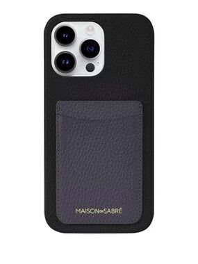 MAISON de SABRÉ Card Phone Case (iPhone 14 Pro) - Black Caviar / Graphite Grey